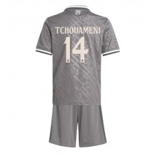 Real Madrid Aurelien Tchouameni #14 Tredjeställ Barn 2024-25 Korta ärmar (+ Korta byxor)